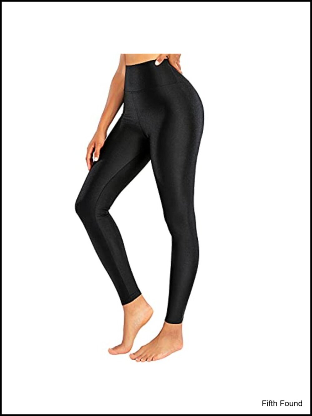 Women's High Waisted Tummy Control Yoga Leggings Shiny Sports Tights